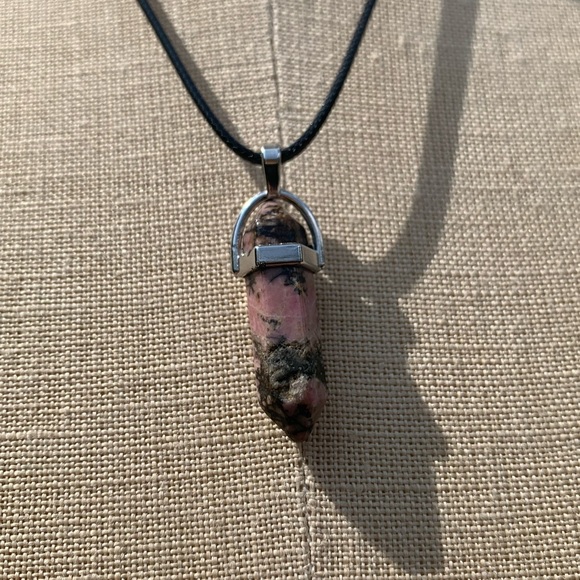 Handmade Genuine Stone Dagger Charm Amulet Necklace - Picture 4 of 14